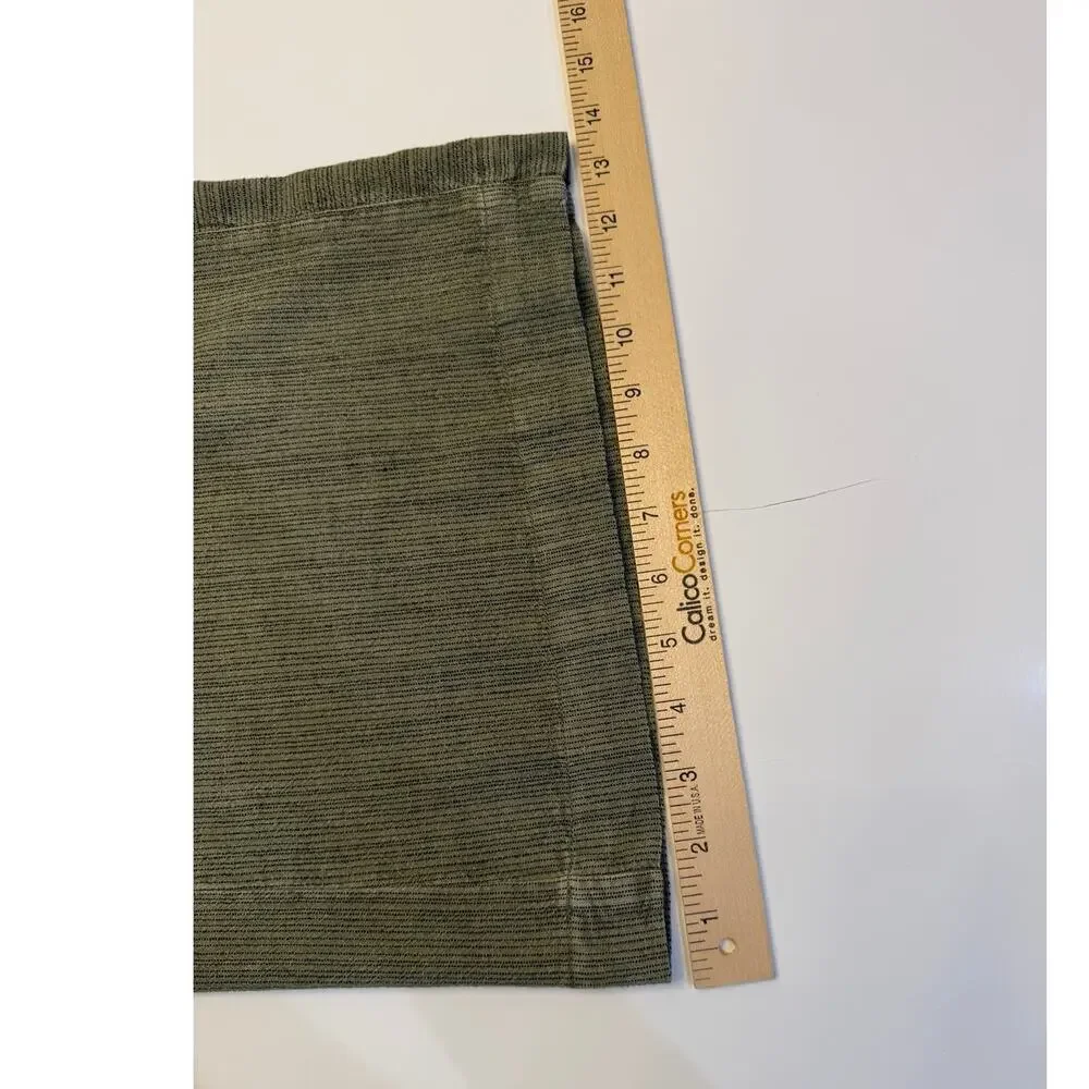 Anthropologie Olive Green Linen Blend Tie Waist Wide Leg Crop Pants Small ✨ 🫒🌿 - Picture 16 of 16
